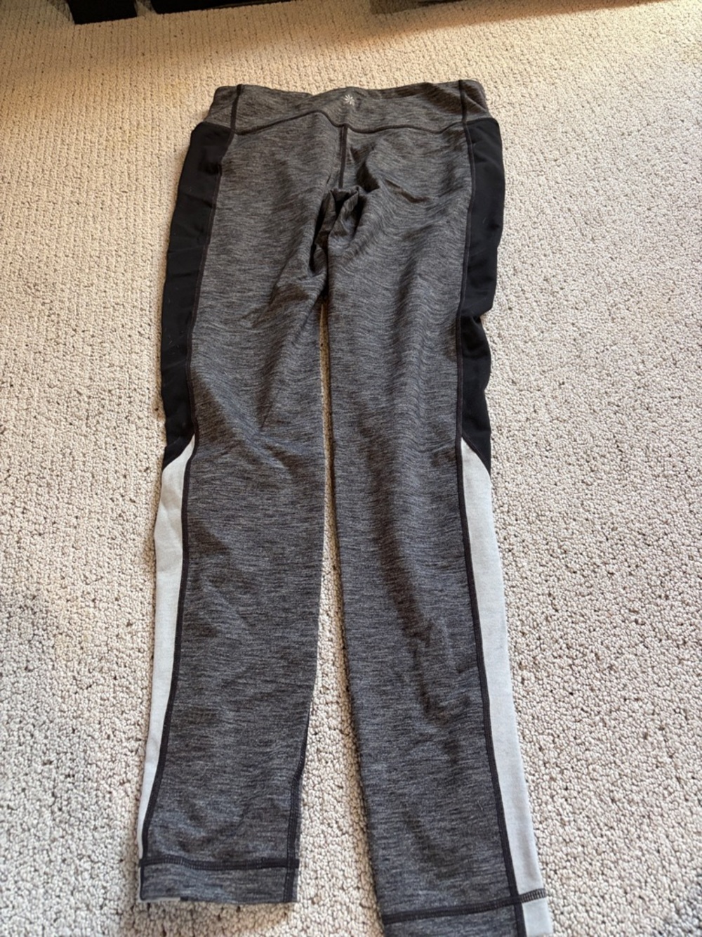 Athleta Black & Heather Gray Active Leggings Duo large talls size - Picture 5 of 5